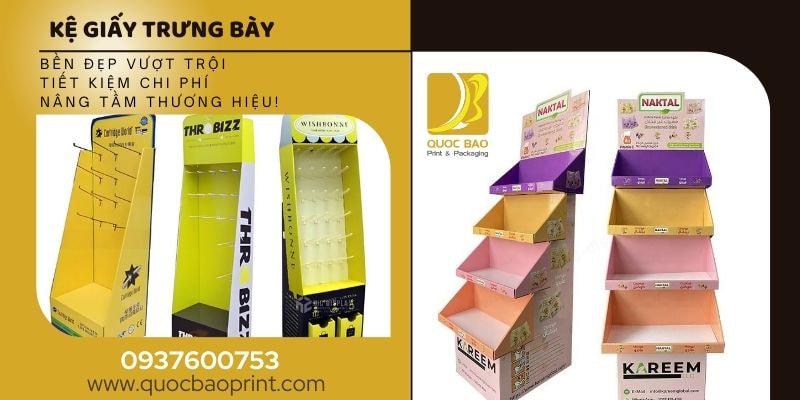 Kệ Giấy Trưng Bày – Bí Quyết Để Sản Phẩm Luôn Nổi Bật Trong Mắt Khách Hàng