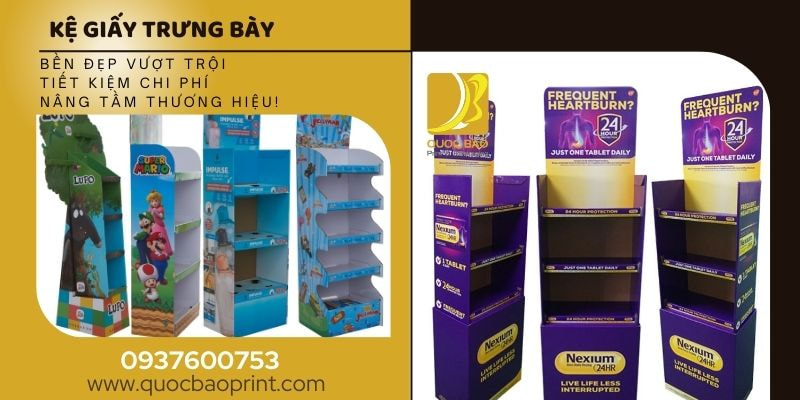 Kệ Giấy Trưng Bày – Bí Quyết Để Sản Phẩm Luôn Nổi Bật Trong Mắt Khách Hàng