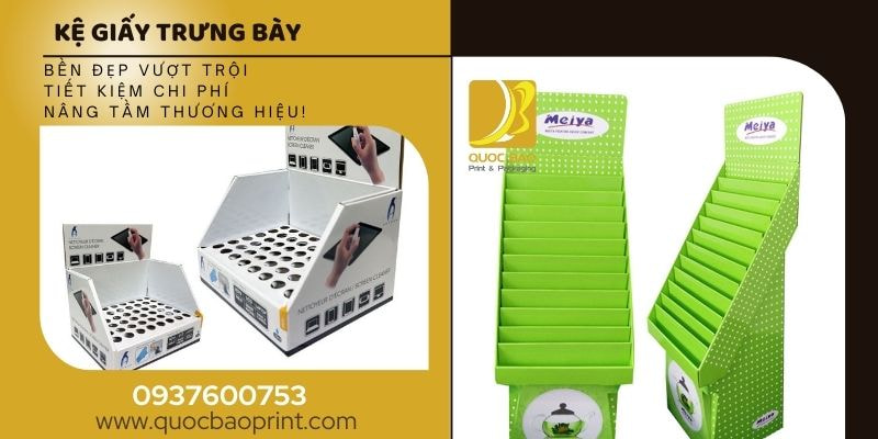 Kệ Giấy Trưng Bày – Bí Quyết Để Sản Phẩm Luôn Nổi Bật Trong Mắt Khách Hàng