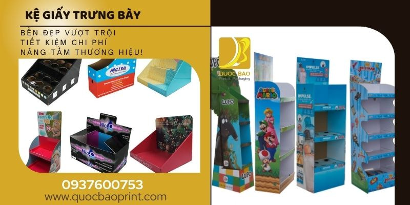 Kệ Giấy Trưng Bày – Bí Quyết Để Sản Phẩm Luôn Nổi Bật Trong Mắt Khách Hàng