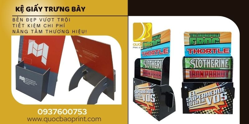 Kệ Giấy Trưng Bày – Bí Quyết Để Sản Phẩm Luôn Nổi Bật Trong Mắt Khách Hàng