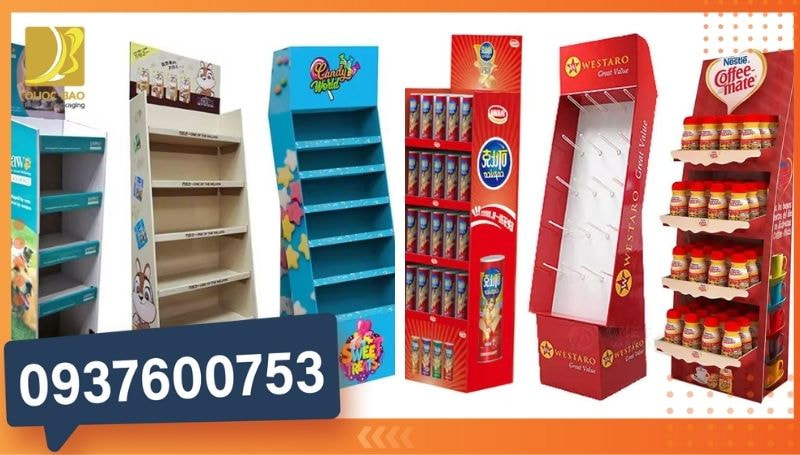 Ứng dụng kệ giấy carton trong siêu thị giúp tối ưu trưng bày sản phẩm