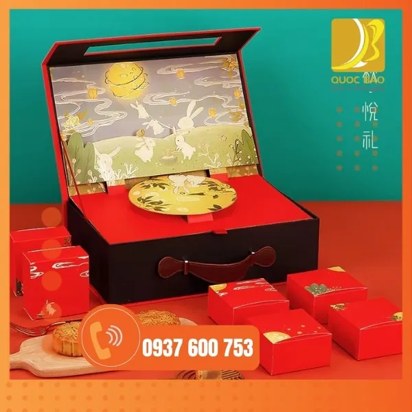 Hộp bánh Trung Thu - In hộp giấy giá rẻ, bứt phá mùa Trung Thu