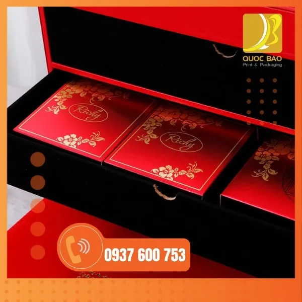 Xu hướng thiết kế hộp bánh Trung Thu 4 bánh với công nghệ in hộp cứng cao cấp