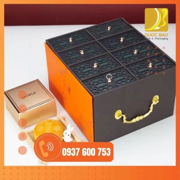 Ứng dụng công nghệ ép kim khi in hộp bánh Trung Thu – Sang trọng hơn bao giờ hết