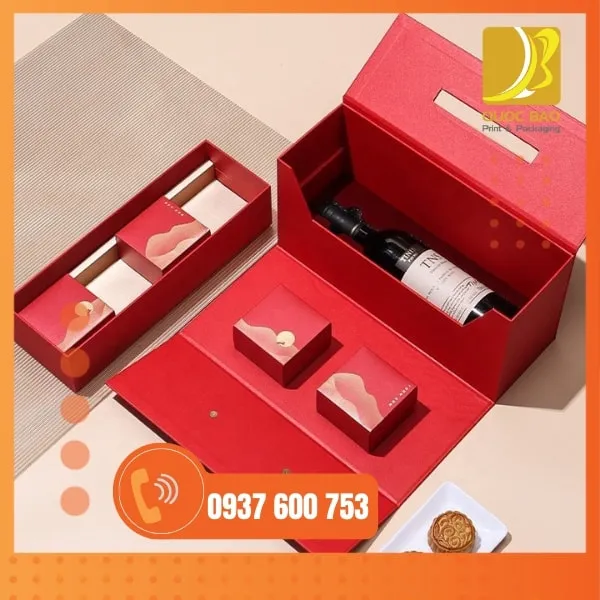 Xu hướng thiết kế hộp bánh Trung Thu 4 bánh với công nghệ in hộp cứng cao cấp