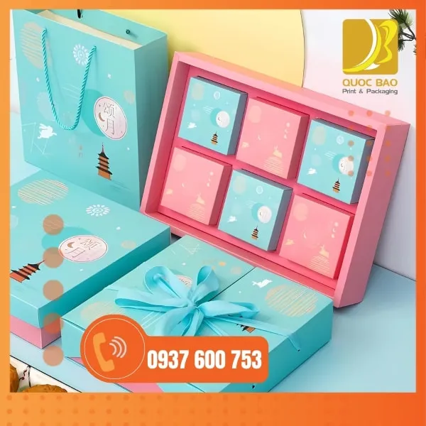 in hộp giấy giá rẻ – Hộp đựng bánh Trung Thu chất lượng cao