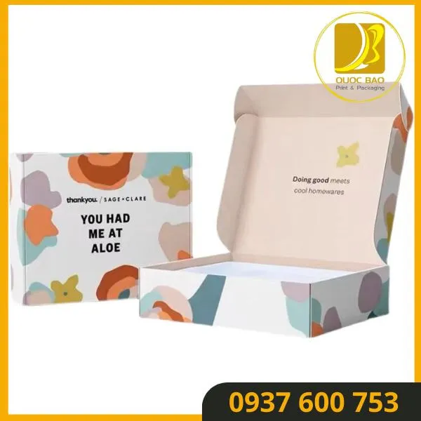 Hộp giấy carton đóng hàng có thể in logo và thông tin thương hiệu