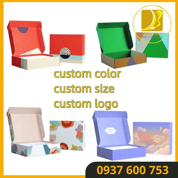 Hộp giấy carton đóng hàng phù hợp với tiêu chuẩn quốc tế đáp ứng tiêu chuẩn xuất khẩu.