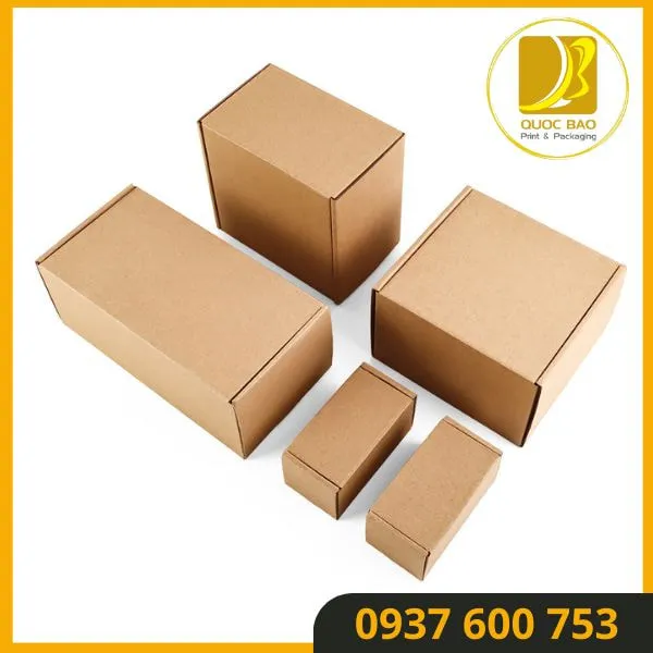 Hộp giấy carton đóng hàng đáp ứng nhanh các đơn hàng lớn, in số lượng lớn