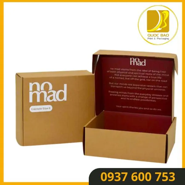 In ấn offset: Chất lượng in cao cho hộp giấy carton đóng hàng.