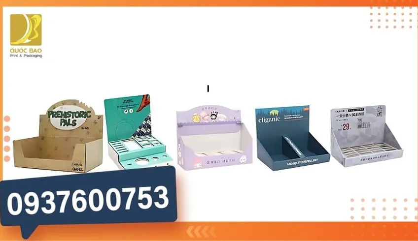 Kết hợp **công nghệ in ấn hiện đại**, kệ giấy carton giúp sản phẩm trở nên nổi bật, chuyên nghiệp và thu hút khách hàng. 