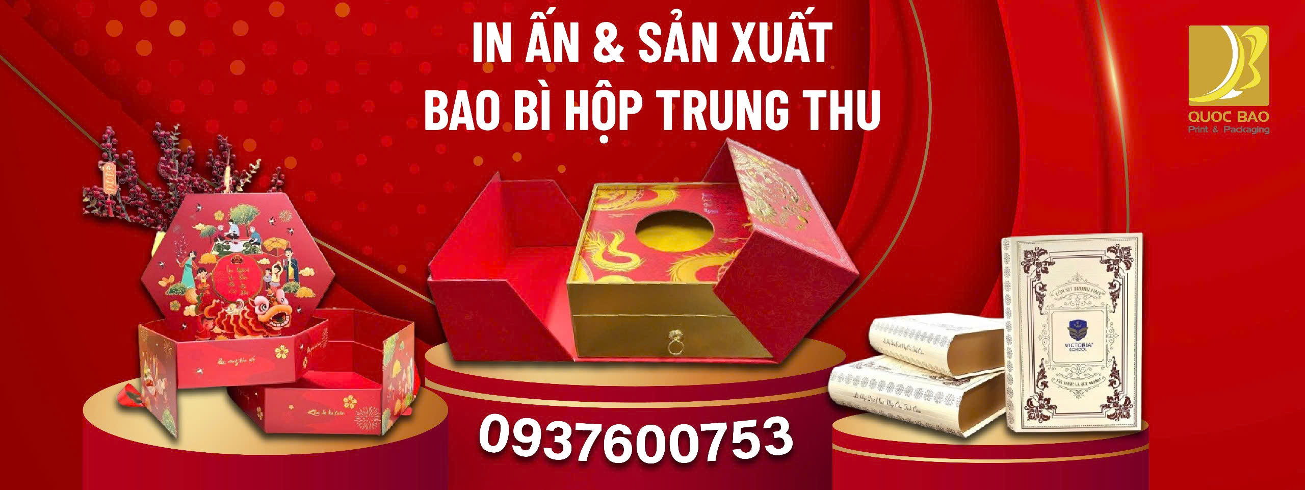 Công ty in ấn thiế kế vỏ hộp đựng bánh trung thu cao cấp