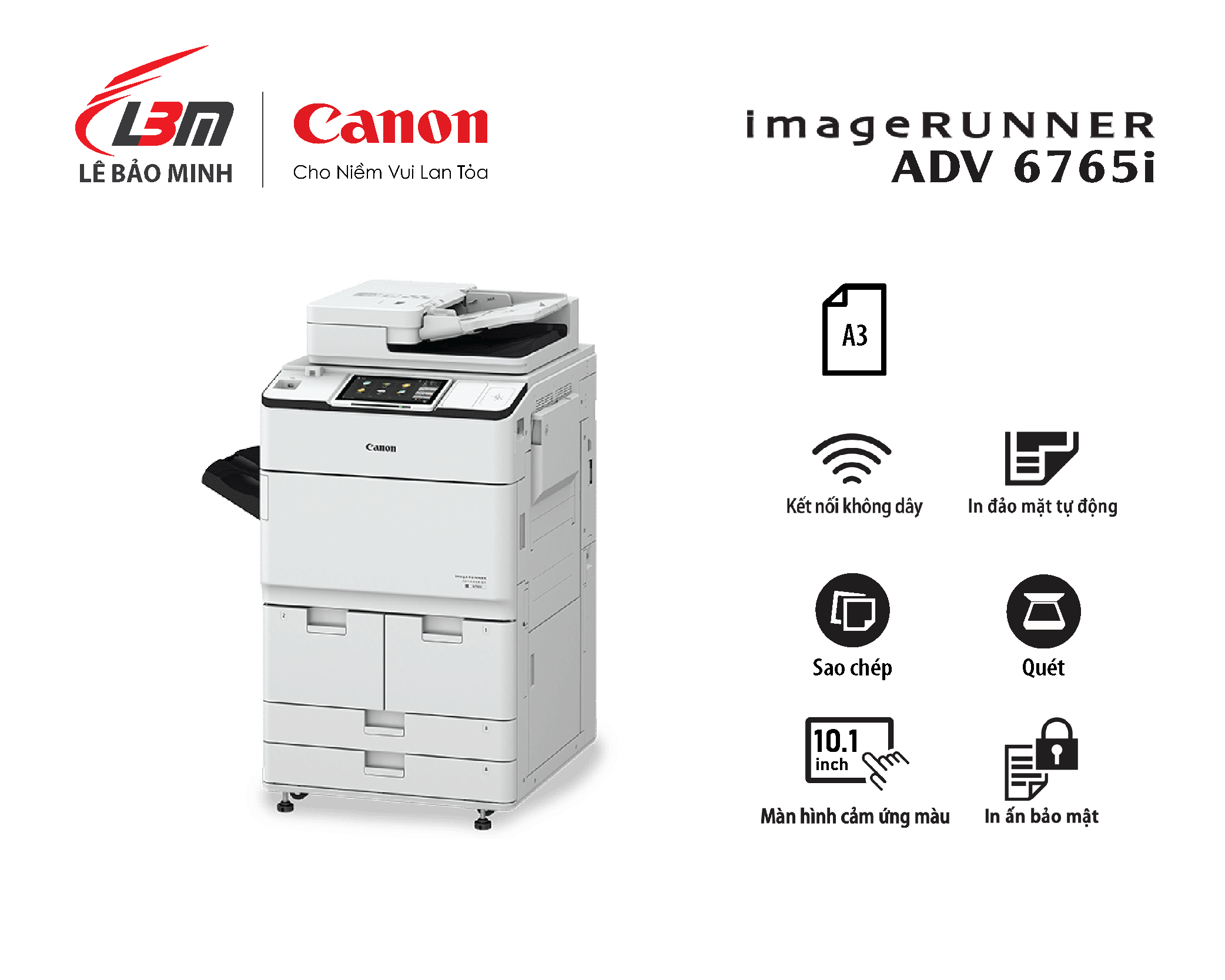cung cấp, mua bán, cho thuê máy Photocopy Canon iR Advance DX 6765i giá rẻ tại Quy Nhơn - Bình Định