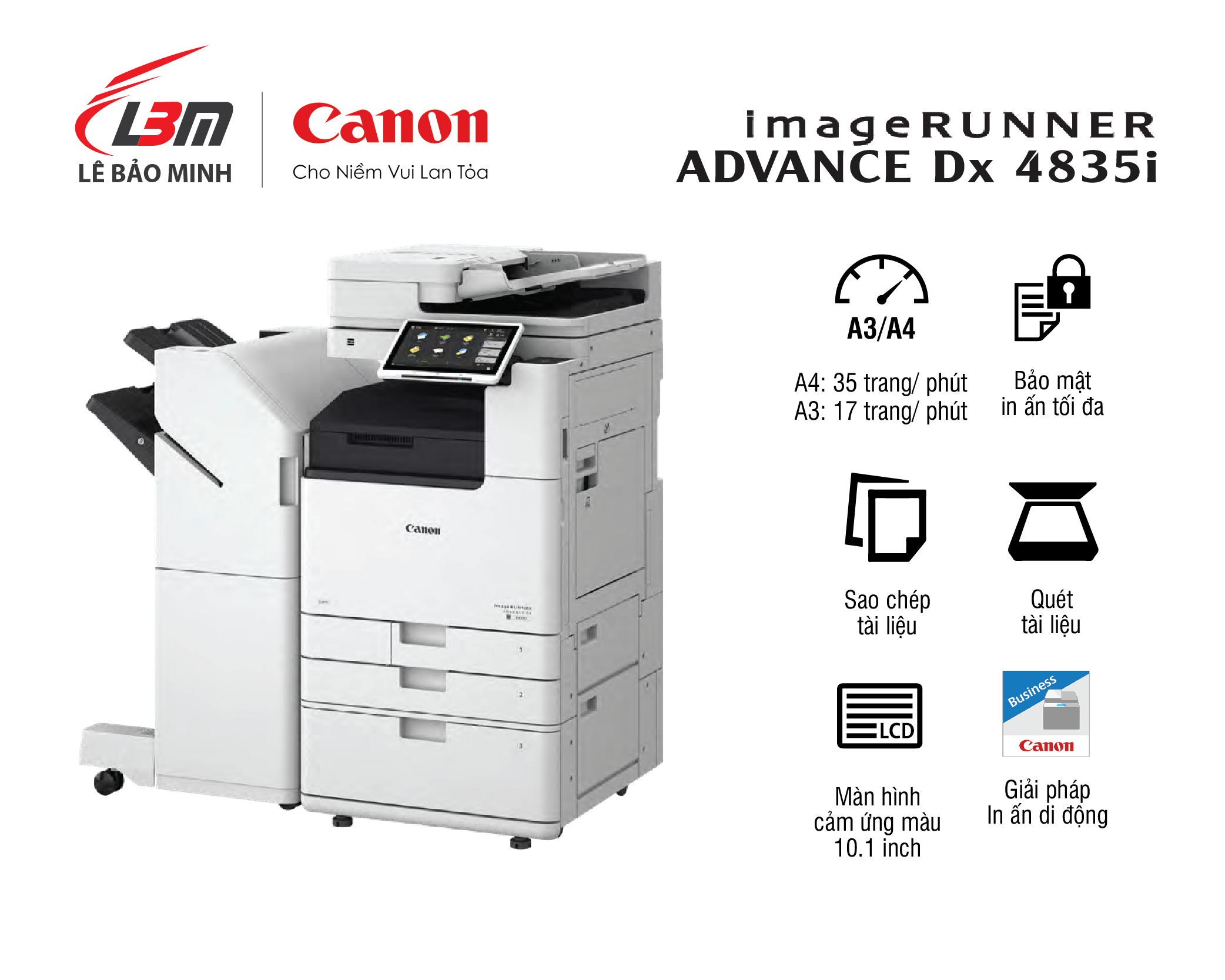 của máy Photocopy Canon iR Advance DX 4835i