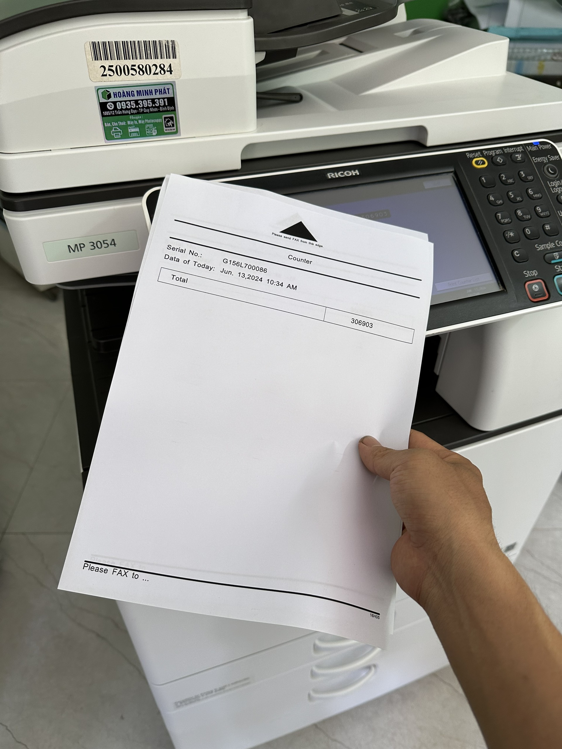 cho thuê máy Photocopy Ricoh Aficio MP 3054 - MP 3054SP giá rẻ tại Quy Nhơn - Bình Định