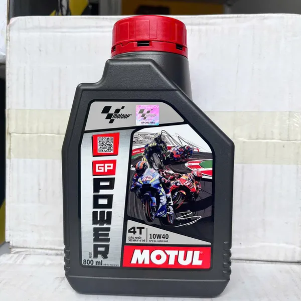Nhớt Motul GP Power 4T 10W40 0.8L dành cho xe số, tay côn