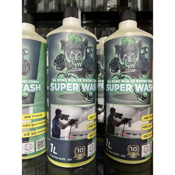 Nước rửa xe không cham Sprayking Super Wash 1L Siêu Sạch, bảo vệ lớp sơn, không hại da tay
