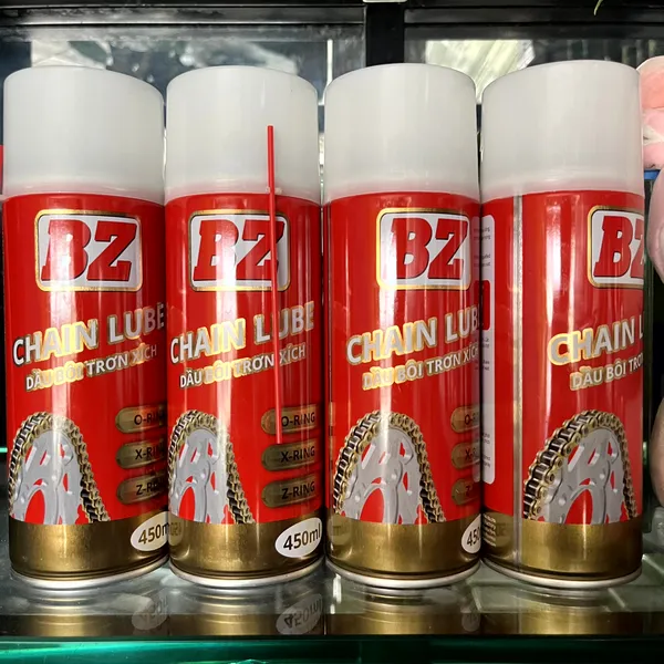 Chai Dưỡng Sên BZ CHAIN LUBE, Chai Xịt Sên BZ 450ml