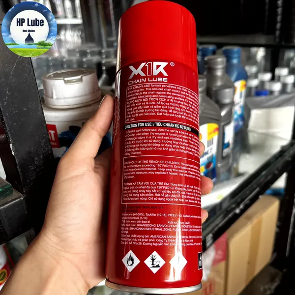 Dưỡng sên - Bôi Trơn Sên X1R 400ml Không Văng