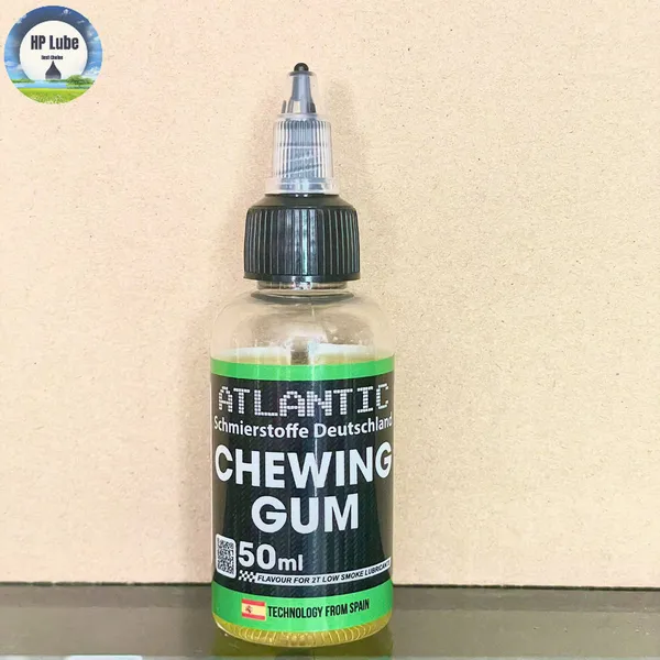Tinh Dầu Nhớt Thơm Xe 2 Thì 2T ATLANTIC Mùi CHEWING GUM Chai 50ML