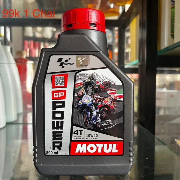 Nhớt Motul GP Power 4T 10W40 0.8L dành cho xe số, tay côn