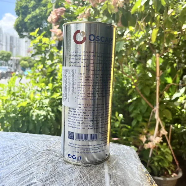 Nhớt Oscar Jade 4T Racing 5W40 Lon 1 lít nguyên Full Tổng Hợp Cho Xe Số, Côn tay, PKL - Nhập khẩu UAE