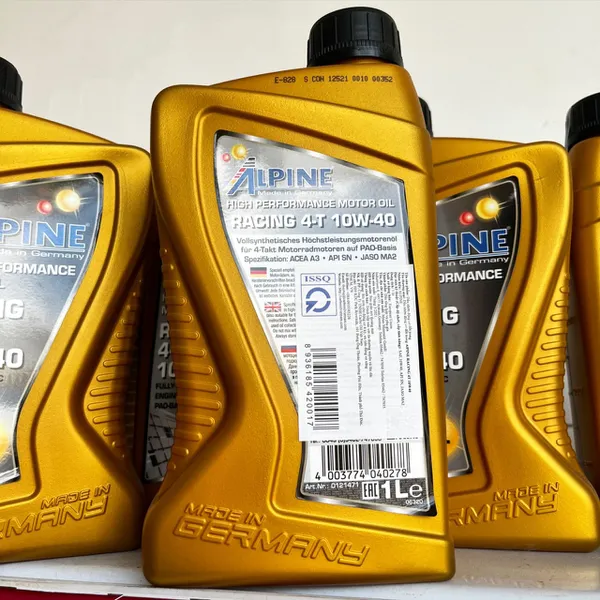 Nhớt Xe Máy ALPINE Racing 4T 10w40 1L Cho Xe Số, Côn Tay, PKL