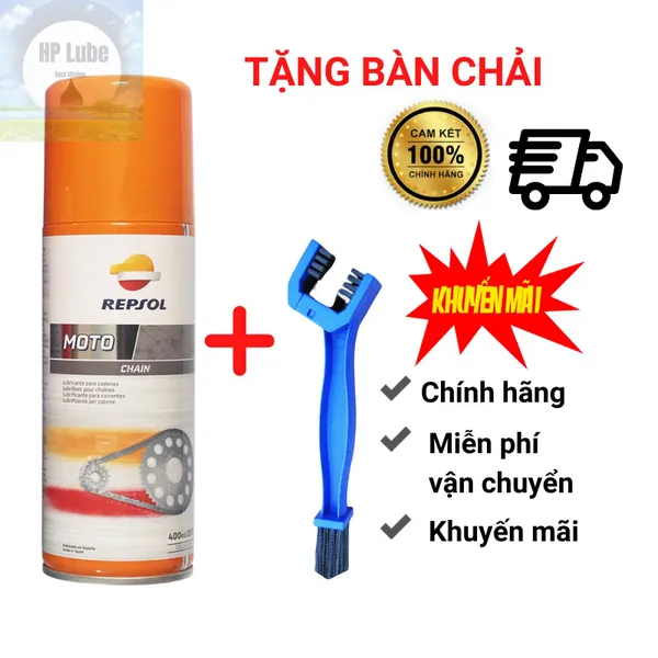 Chai Xịt Dưỡng Sên Repsol, Bôi Trơn Sên Repsol 400ml Made in Tây Ban Nha