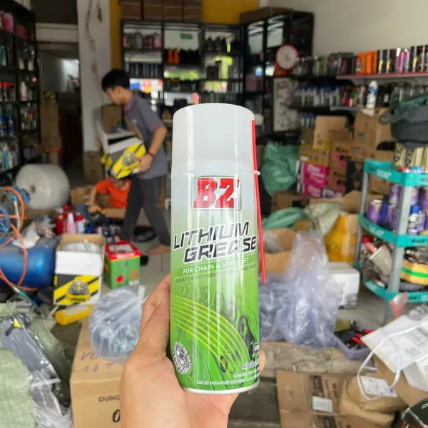 Dưỡng sên BZ Mỡ Bò Xanh Lithium 450ml Chính Hãng, Chống Văng, Cao Cấp