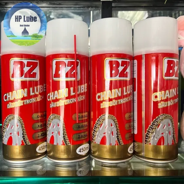 COMBO Chăm Sóc Xe Gồm Dưỡng Sên BZ + Chai HP Lube 