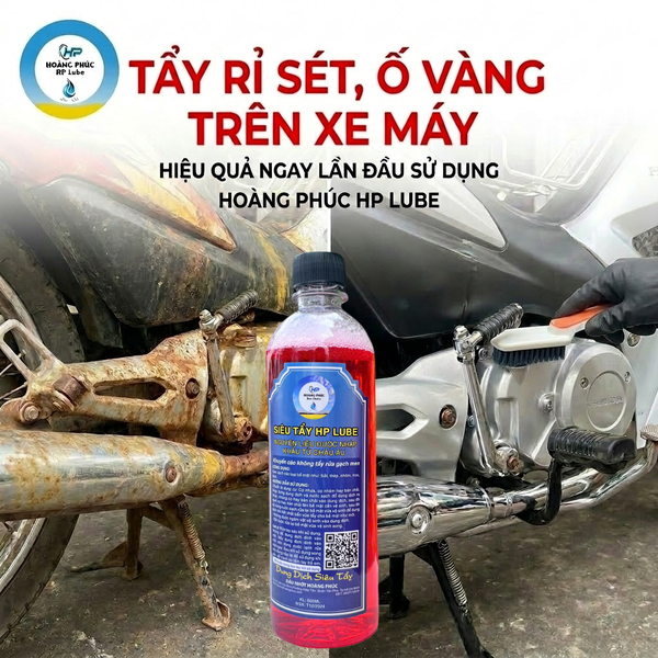 Dung Dịch Siêu Tẩy, Tẩy Rửa Lốc Máy, Tẩy Rỉ Sét HP LUBE Can Lớn 5L