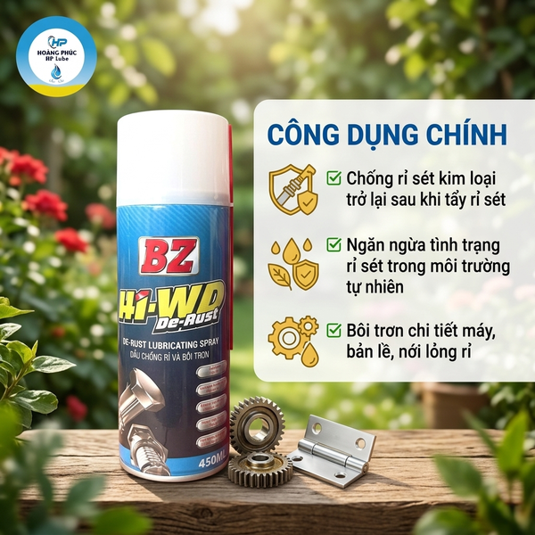 Chai Xịt Chống Rỉ Sét Và Bôi Trơn BZ41-WD 450ml Dùng Cho Dụng Cụ,  Các Vật Dụng Bằng Kim Loại