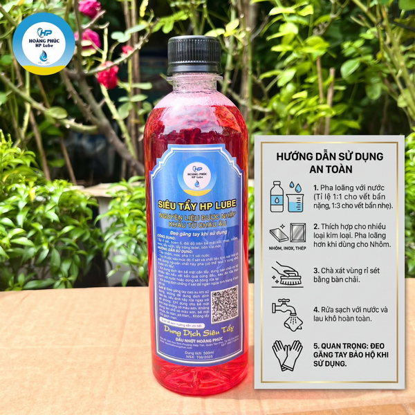 Dung Dịch Siêu Tẩy, Tẩy Rửa Lốc Máy, Tẩy Rỉ Sét HP LUBE Can Lớn 5L