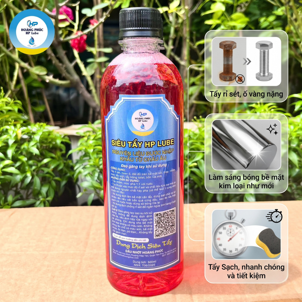 Dung Dịch Siêu Tẩy, Tẩy Rửa Lốc Máy, Tẩy Rỉ Sét HP LUBE Can Lớn 5L