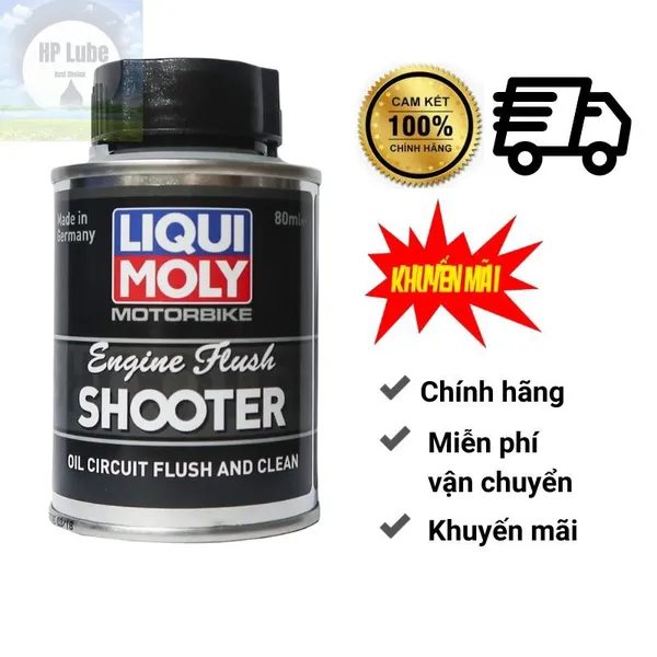 Súc Động Cơ Liqui Moly Engine Flush Shooter 80ML Nhập Khẩu Đức Cho Xe Số, Xe Tay Ga