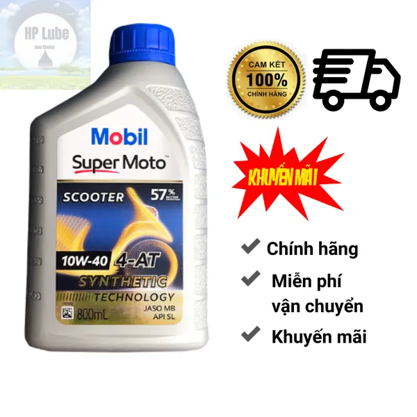 Nhớt Mobil Xe Máy 10w40 0.8L