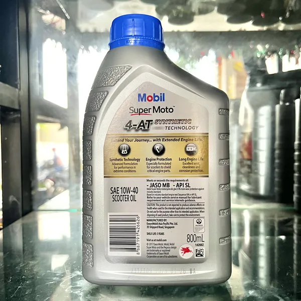 Nhớt Mobil 10w40 0.8L Xe Tay Ga Chính Hãng Nhập Khẩu Singapore