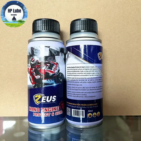 Phụ Gia Nhớt Nano Zeus Bảo Vệ Động Cơ, Phục Hồi Động Cơ Engine Protect & Seal 50ml, Vận Hành Êm Ái