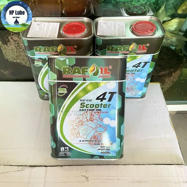 Nhớt Rafoil Xe Tay Ga Scooter 10W40 Lon 0.8L Full Tổng Hợp Nhập Khẩu UAE