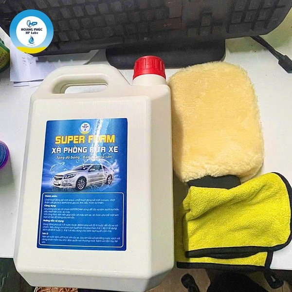 Can Xà Bông 5L Rửa Xe Super Foam Rửa Xe Máy, Ô Tô Làm Sạch Nhanh, Sáng Bóng, Bảo Vệ Lớp Sơn Xe.