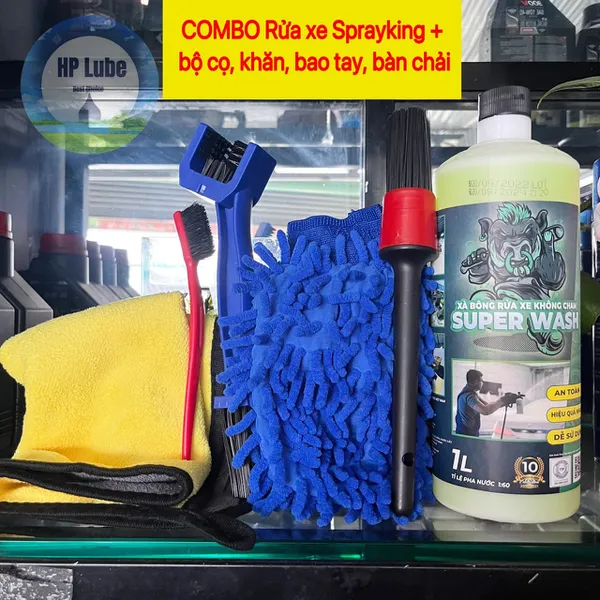 Nước rửa xe không cham Sprayking Super Wash 1L Siêu Sạch, bảo vệ lớp sơn, không hại da tay