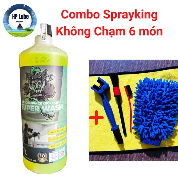 Nước rửa xe không cham Sprayking Super Wash 1L Siêu Sạch, bảo vệ lớp sơn, không hại da tay
