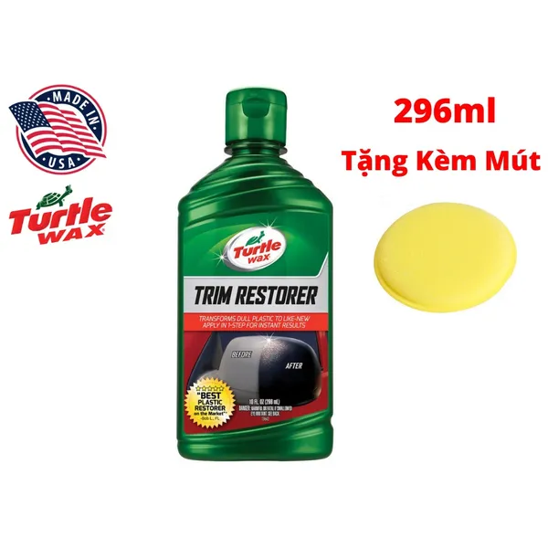 Chai Phục Hồi Nhựa Nhám Xe Máy Turtle Wax Trim Restorer 296ml