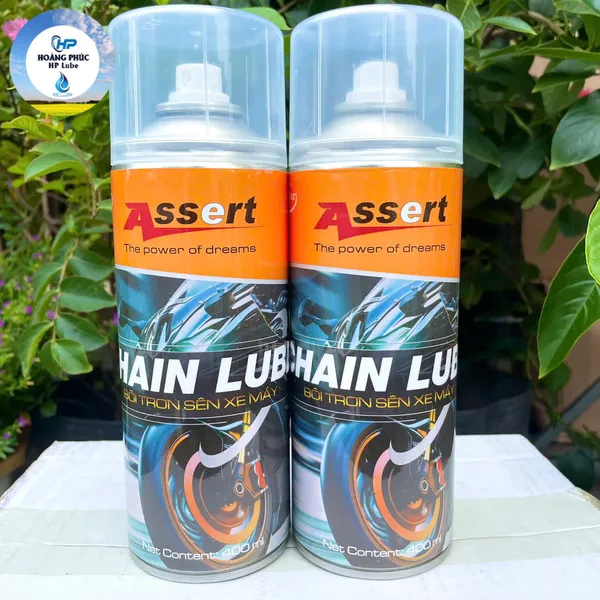 Dưỡng Sên Assert Mỡ Bò Xanh Chain Lube 400ML Chống Văng, Bám Dính Tốt, Chính Hãng