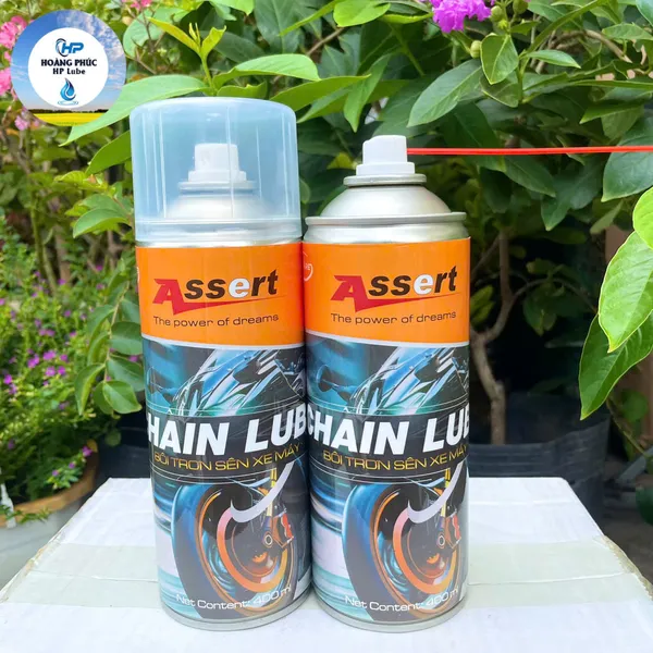 Dưỡng Sên Assert Mỡ Bò Xanh Chain Lube 400ML Chống Văng, Bám Dính Tốt, Chính Hãng