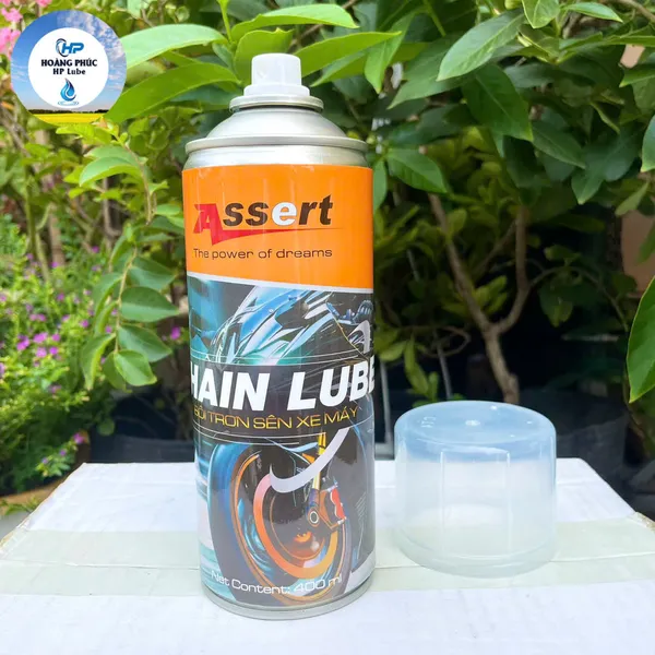 Dưỡng Sên Assert Mỡ Bò Xanh Chain Lube 400ML Chống Văng, Bám Dính Tốt, Chính Hãng
