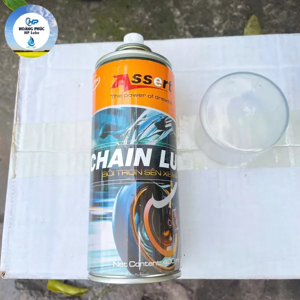Dưỡng Sên Assert Mỡ Bò Xanh Chain Lube 400ML Chống Văng, Bám Dính Tốt, Chính Hãng
