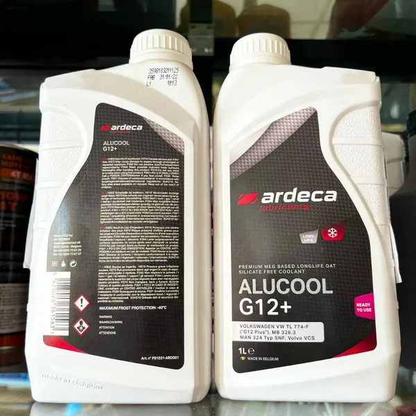 Nước làm mát Ardeca Alucool G12, Chính hãng nhập khẩu từ Bỉ 1L