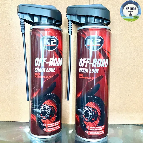 Chai Xịt Bảo Dưỡng Sên K2 Chain Lube Offroad - 250mL Bôi Trơn Chống Kêu Rít Nhập Khẩu Ba Lan